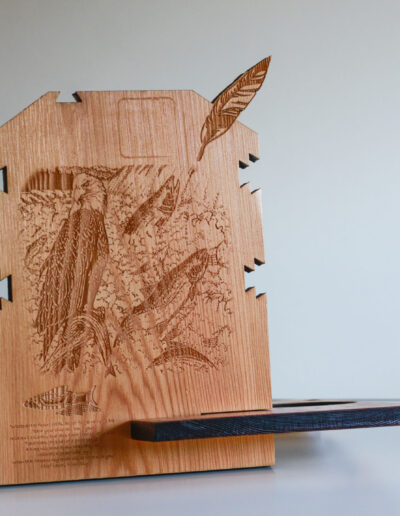 laser design wood native eagle bird